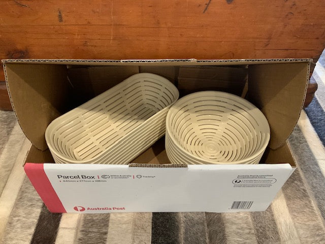 Banneton Mixed Bundle of 18  ( 10 x Oval + 8 x Round ) - $295.00  - FREE FREIGHT - WHOLESALE